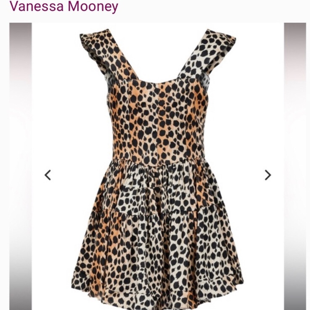 Vanessa Mooney	 XS New without tags 
THE ELISABETH ROMPER DRESS - CHEETAH - Picture 2 of 8